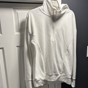 Men's Classic White Zip-Up Sweater